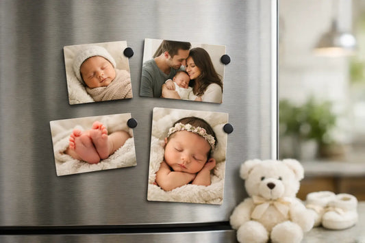 Birth Announcement Fridge Magnets With Photo